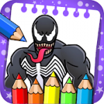venom coloring superhero